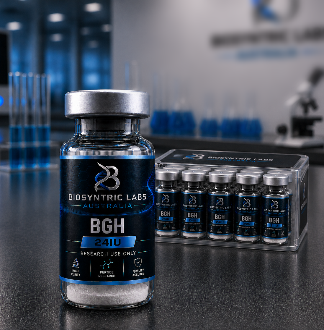 BGH 240IU research material vial supplied by BioSyntric Labs Australia